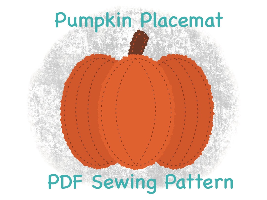 Pumpkin Placemat PDF Sewing Pattern Novice Sewing Project Digital