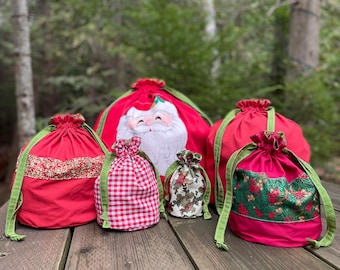 Wiederverwendbare Kordel Geschenk Tasche Schnittmuster: Reversible Design (PDF)