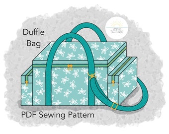 Duffle Bag - PDF Sewing Pattern- Intermediate Sewing Project- Digital Download