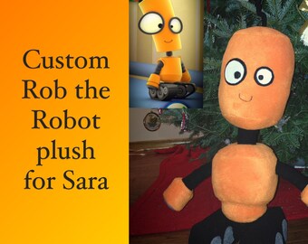 Custom order- Rob the Robot plush for Sara C