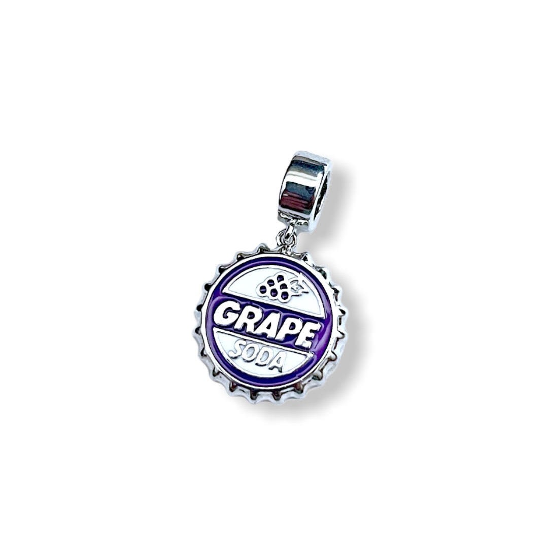 Grape Soda Bottle Cap Dangle Charm