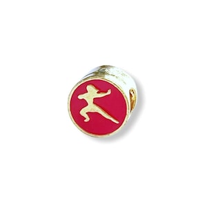 Fighting Mulan Dragon Silhouette Charm Fits Pandora