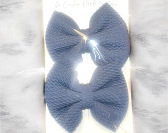 Solid Collection Bow Clips — 3” sets