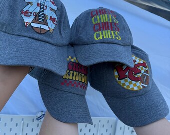 KC Chiefs Baseball Cap: Gray Cotton, Game Day Hat