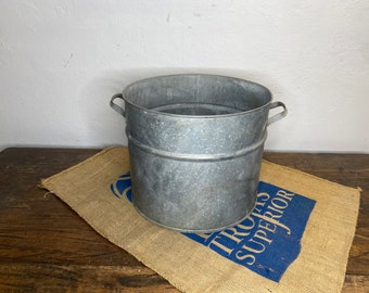 Antiguo, olla de zinc, cubo de zinc, hervidor, olla para conservas, cubo de zinc