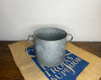 Antiguo, olla de zinc, cubo de zinc, hervidor, olla para conservas, cubo de zinc