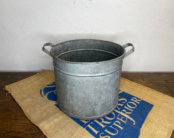 Antiguo, olla de zinc, cubo de zinc, hervidor, olla para conservas, cubo de zinc