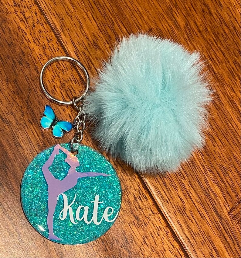 Personalized Gymnastics Keychain Gymnastics Keychain Etsy