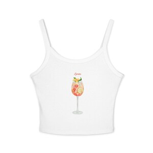Sassy Summer Cocktails Damen Spaghetti Strap Tanktop - Perfekt für Strandtage, Grillabende, Urlaubsspaß, Poolpartys und Sommernächte