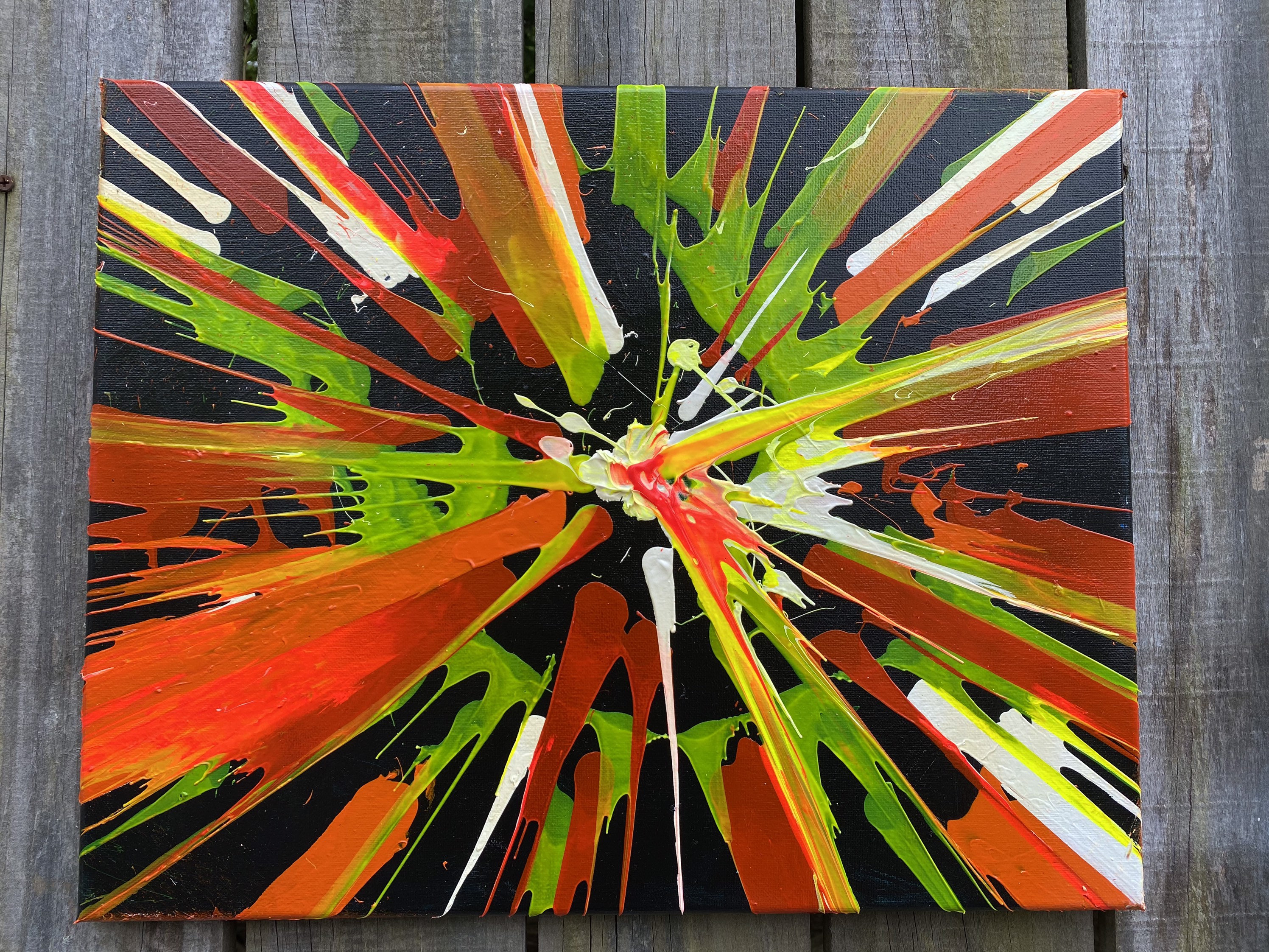 16x20 abstract acrylic spin painting Etsy