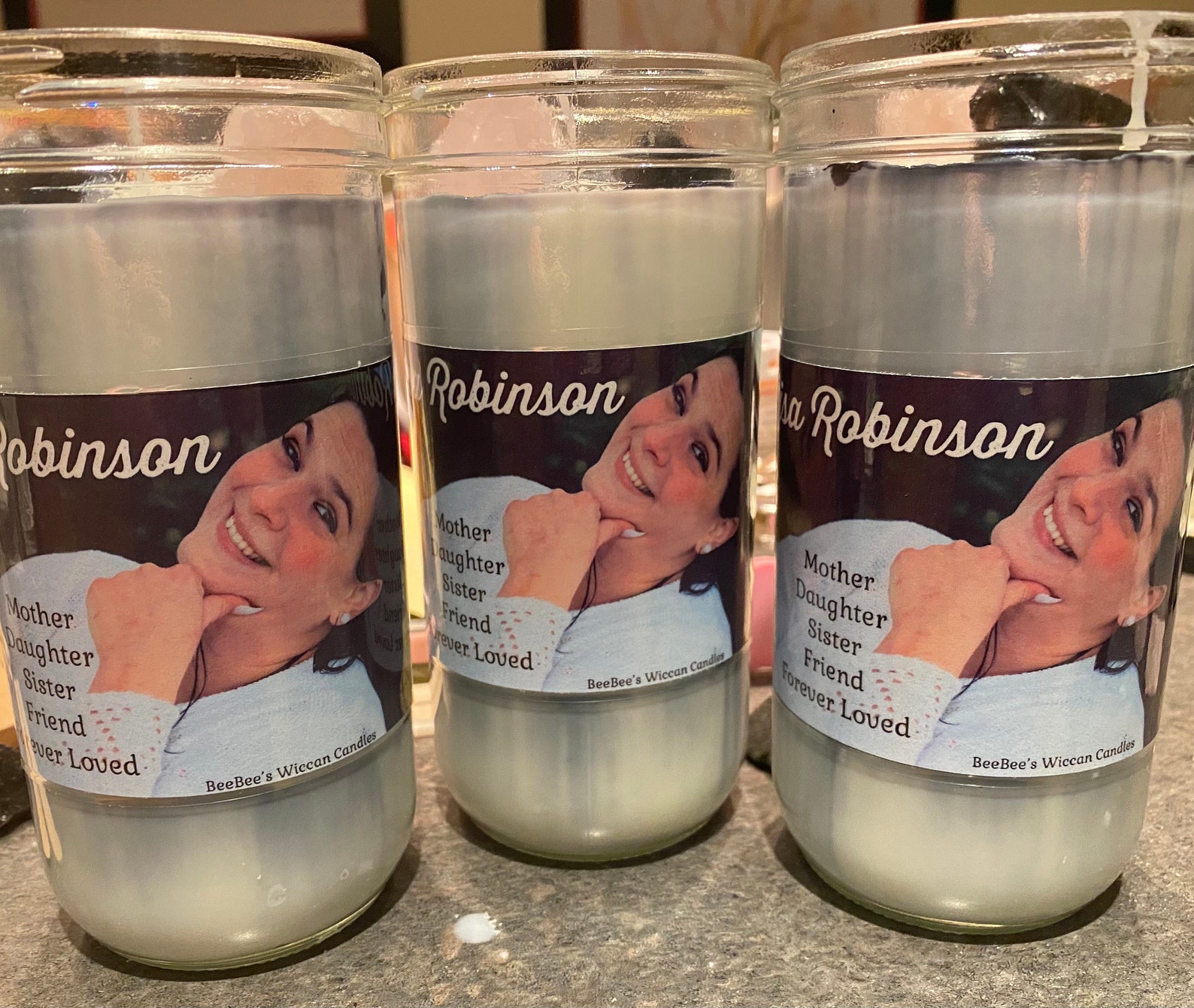 Memorial Candle Grief Candle Intention Crystal Candle Etsy