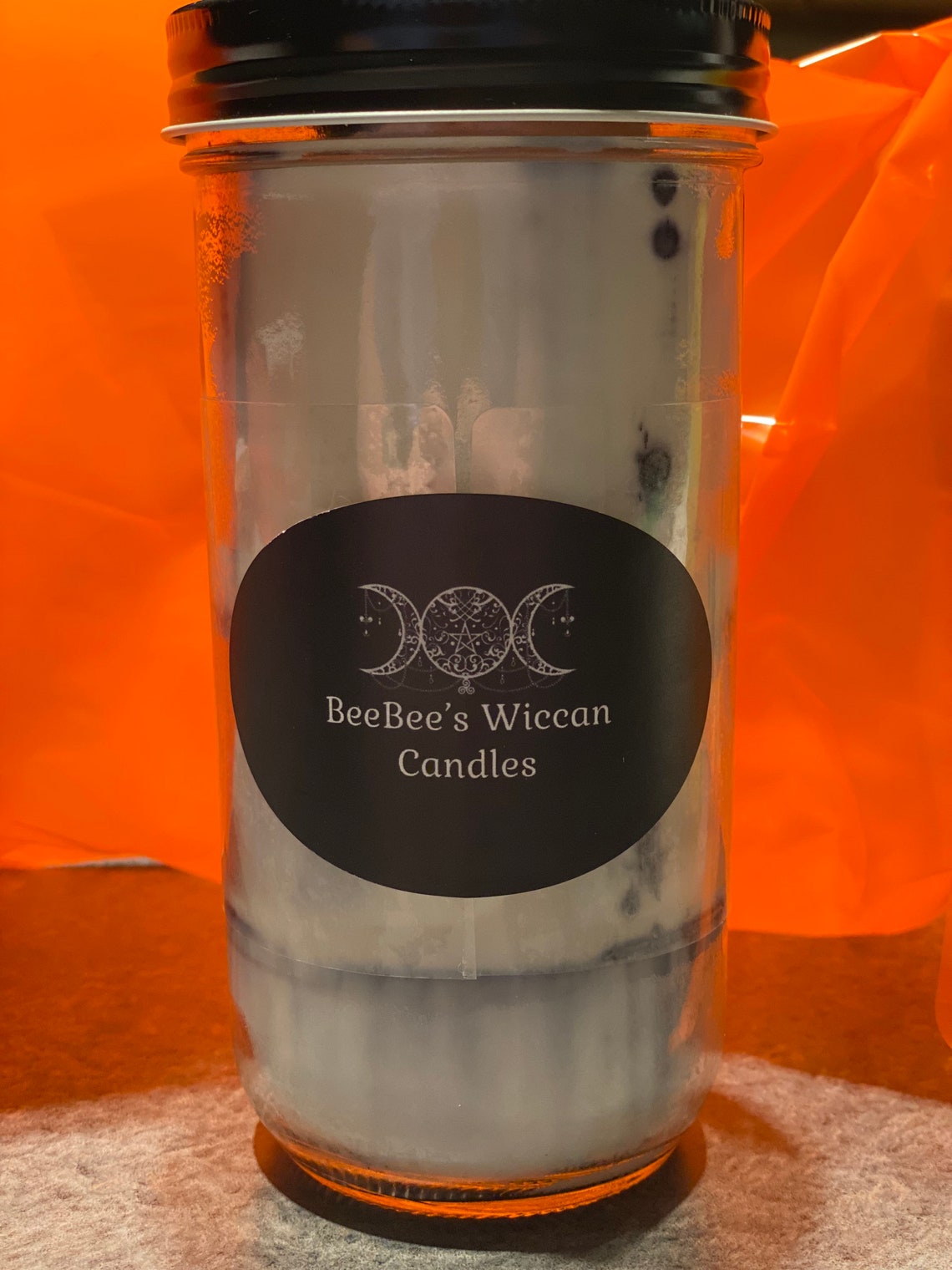 Memorial Candle Grief Candle Intention Crystal Candle Etsy