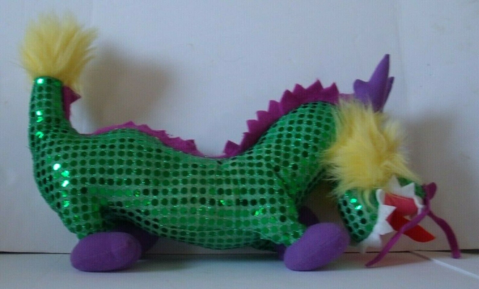 Toy Works Chinese Dragon 14 inches Long Plush Green Sequin | Etsy