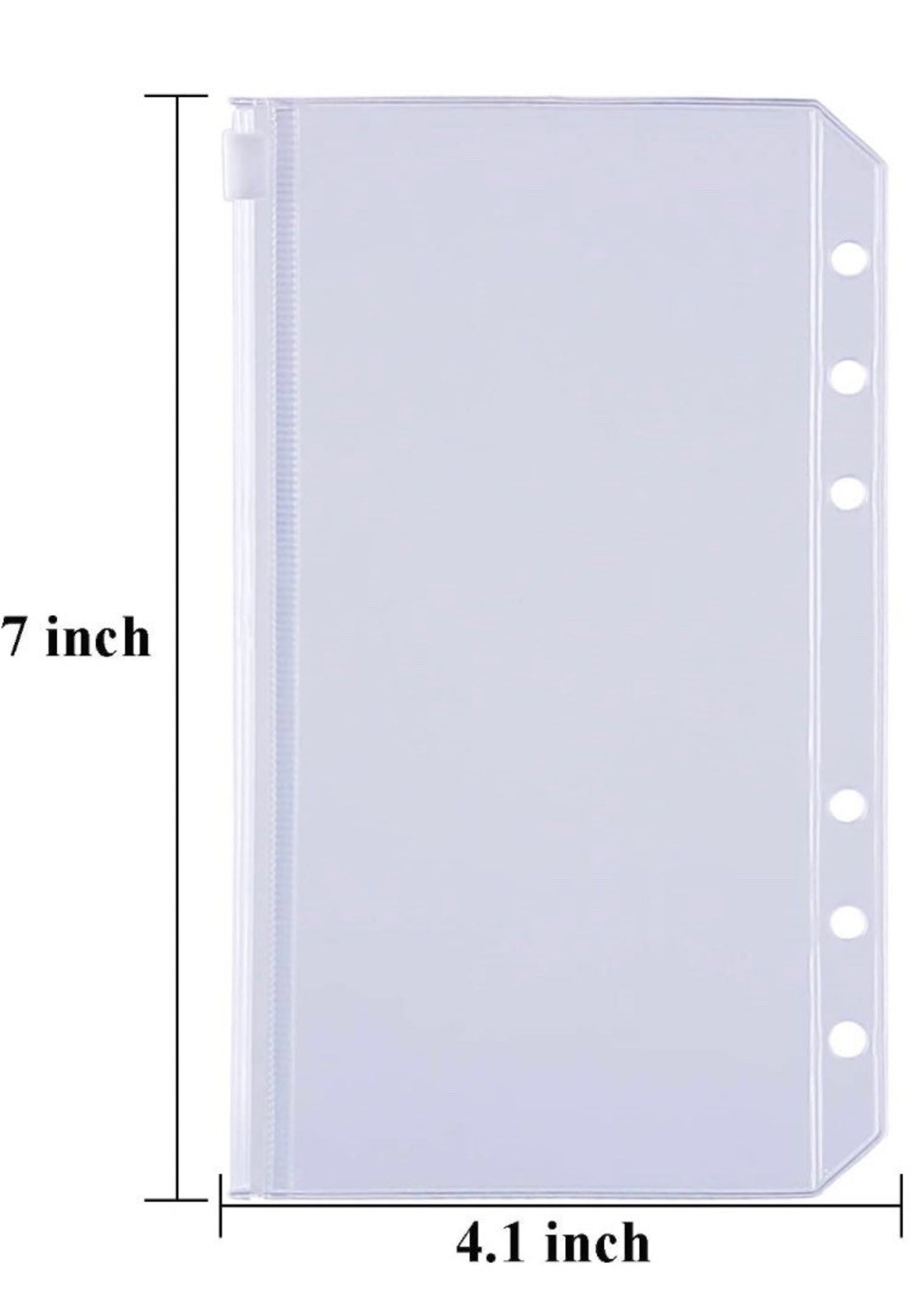 A6 Plastic Envelopes 6 Hole Binder Zipper Folders suits 6 Etsy