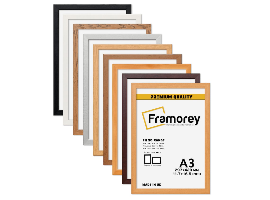 A3 Size Picture Frame Black Photo Frame Home Decoration Etsy