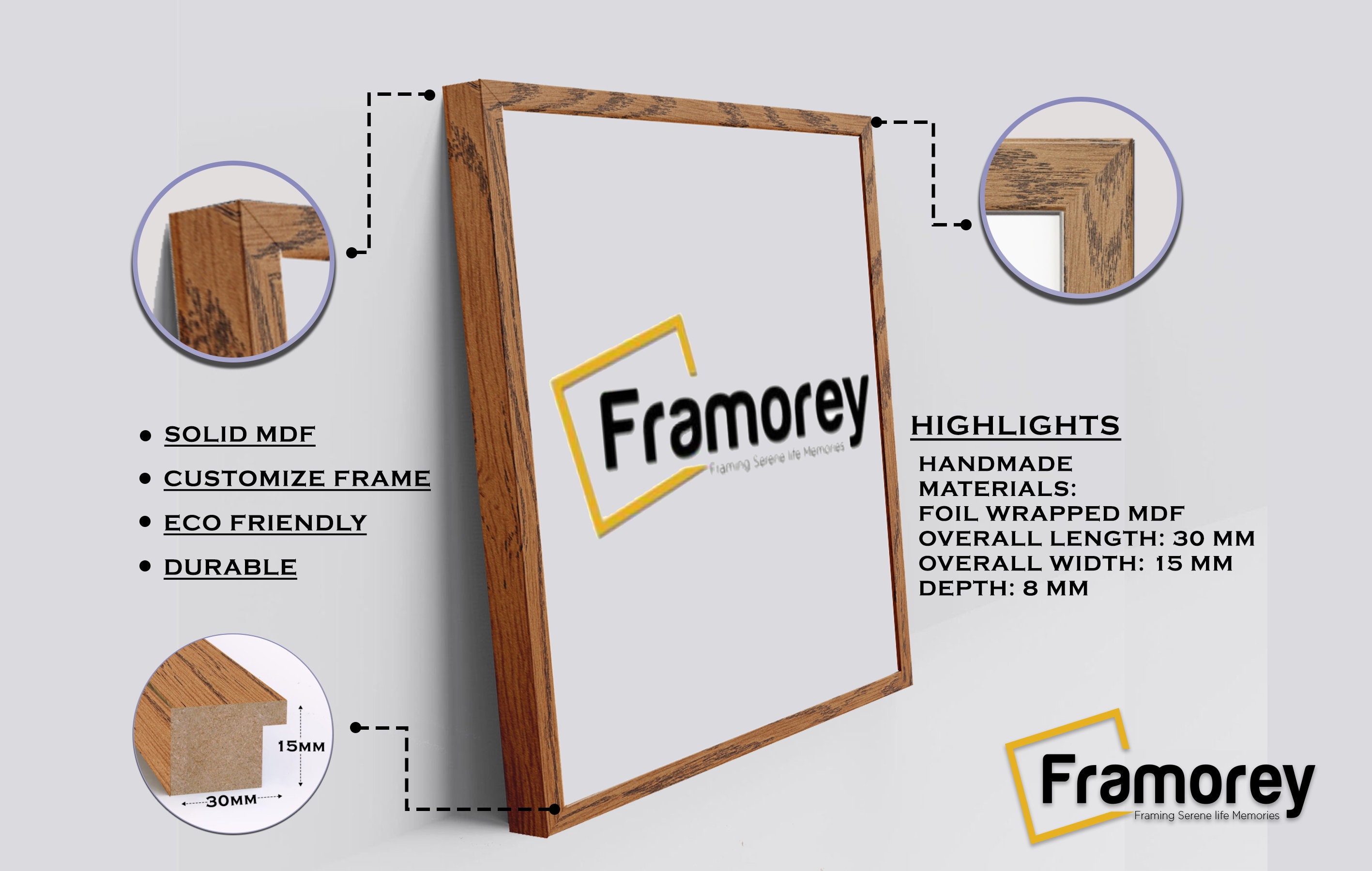 A1/A2/A3/A4/A5/A6 Dark Oak Picture Frames Handmade Photo Etsy UK