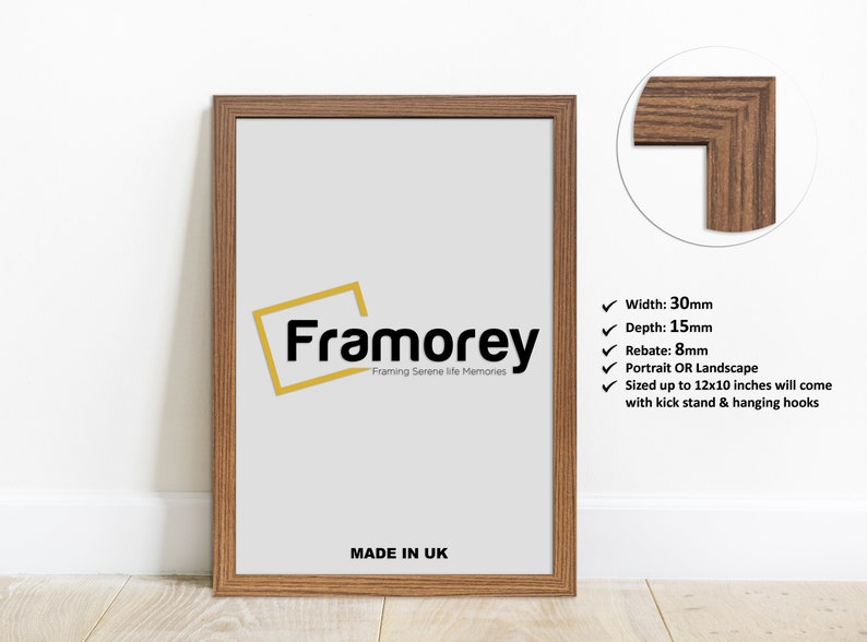 50x70cm Size Picture Photo Frame Flat Profile Wooden Effect Etsy Ireland