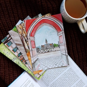 5x7 Art Print | Serbia Yugoslavia | European Architecture | Watercolor Painting | Balkan Eastern Europe