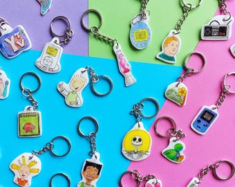 Cellphone Technology Handmade Keychains, Purse Bag Charms | 1990s, 2000s, Y2K Nostalgia Gift