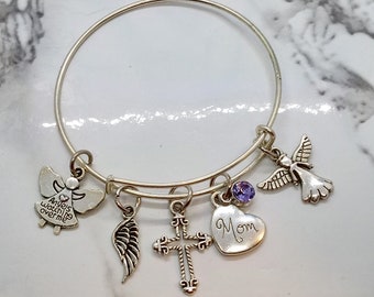 Angels watching over me - Memorial Bracelet - Sympathy Gift - Funeral Gift