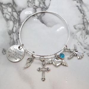 I will hold you in my heart until I hold you in heaven - Memorial Bracelet for loss of Friend - Sympathy Gift - Funeral Gift