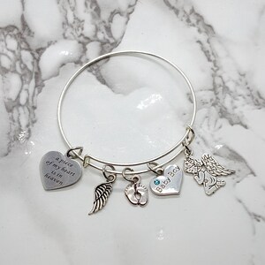 A Piece of My Heart is in Heaven - Memorial Bracelet for SON/CHILD - Sympathy Gift - Memorial Gift