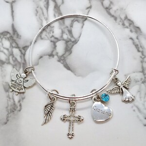 Angels watching over me - Memorial Bracelet- Sympathy Gift - Funeral Gift for loss of Grandma Grandmother