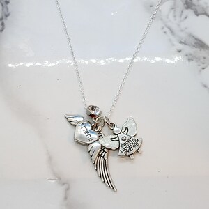 Angels watching over me Memorial necklace for loss of Friend