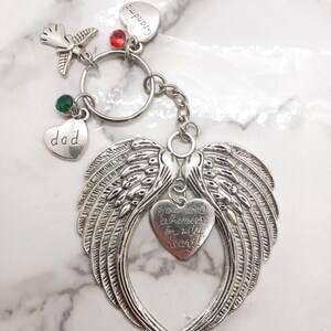 You are always in my heart - Memorial Keyring - Sympathy Gift - Funeral Gift - Cremation - Loss - Grief - Choose from names below