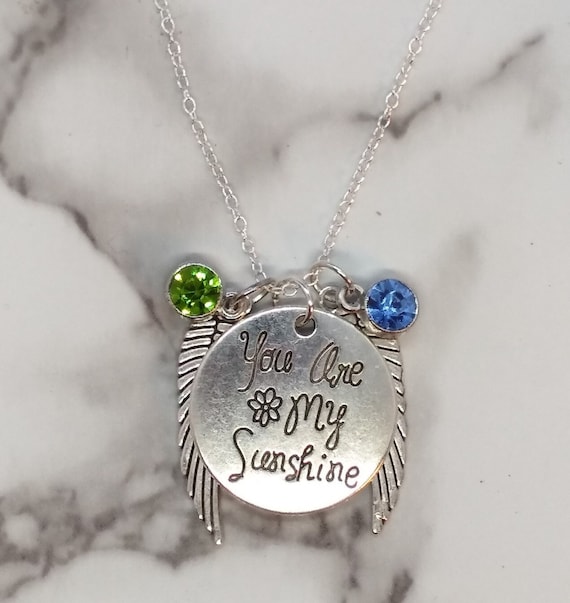 You Are My Sunshine Necklace - Sunflower Necklace Locket With Engraved  Hidden Message Pendant For Women, Mother, Daughter | Fruugo UK
