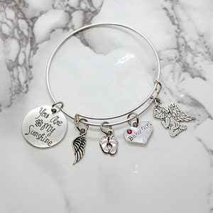 You are my sunshine - Memorial Bracelet for DAUGHTER/CHILD - Sympathy Funeral Cremation Loss Gift **FREE Shipping