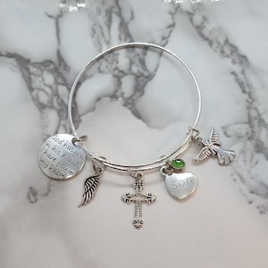 God has you in His hands I have you in my heart - Memorial Bracelet for loss of Son Sympathy Funeral Bereavement Gift