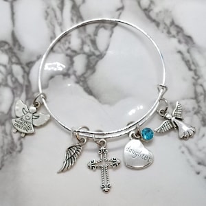Angels watching over me - Memorial Bracelet- Sympathy Gift - Funeral Gift for loss of Daughter