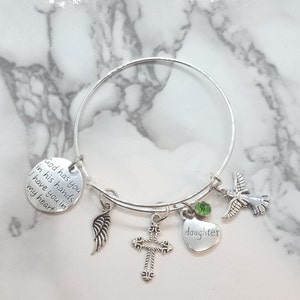 God has you in His hands I have you in my heart - Memorial Bracelet for loss of Daughter Sympathy Funeral Bereavement Gift