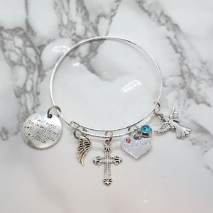 I will hold you in my heart until I hold you in heaven - Memorial Bracelet for DAUGHTER/CHILD - Sympathy Gift - Memorial Gift