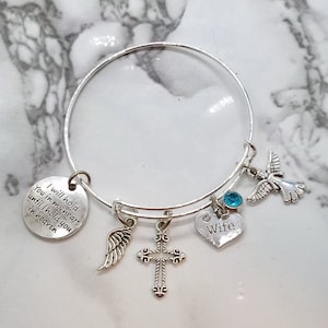 I will hold you in my heart until I hold you in heaven - Memorial Bracelet for loss of Wife - Sympathy Gift - Funeral Gift