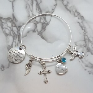 I will hold you in my heart until I hold you in heaven - Memorial Bracelet for loss of Grandpa Grandfather - Sympathy Gift - Funeral Gift