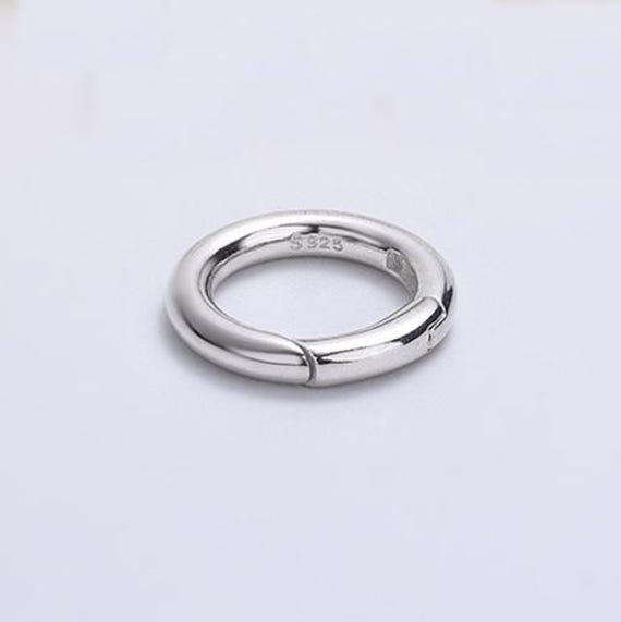 Sprung Hinged Ring Clasp Circle Connector Solid 925 Sterling Silver. 10 19 Mm Etsy Canada
