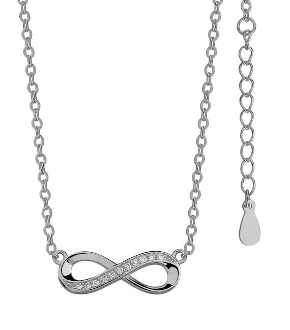 Sterling silver CZ necklace on a 45cm Sterling silver chain Sterling silver CZ necklace on a 45cm Sterling silver chain