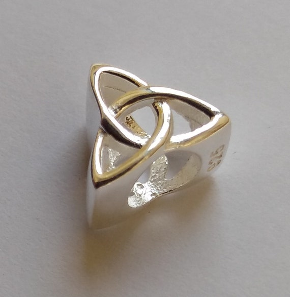 Celtic Trinity Knot Triquetra Bead Solid 925 Sterling