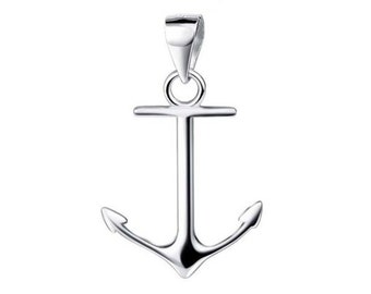 Anchor / Faith pendant. Solid 925 sterling silver. Necklace chain optional. 25mm
