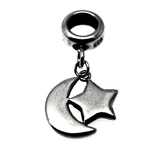 Breloque étoile Et Croissant De Lune, Breloque En Argent