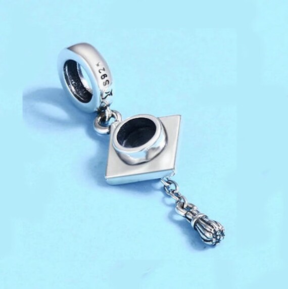 Graduation Hat / Mortarboard Dangle Charm Bead / Pendant. - Etsy