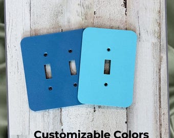 Minimalist Mid Century Modern Toggle Switch Plate Cover with Retro Pattern