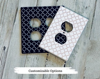 Bold Midcentury Modern Light Switch Cover, Vintage Light Switch and Outlet Covers for Home Decor Modern Spaces