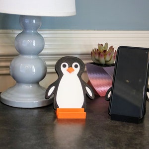 Penguin iPhone Stand: Adorable Phone Holder, Christmas Stocking Stuffer