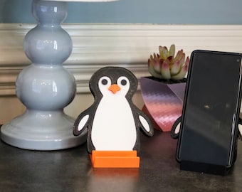 Penguin iPhone Stand: Adorable Phone Holder, Christmas Stocking Stuffer