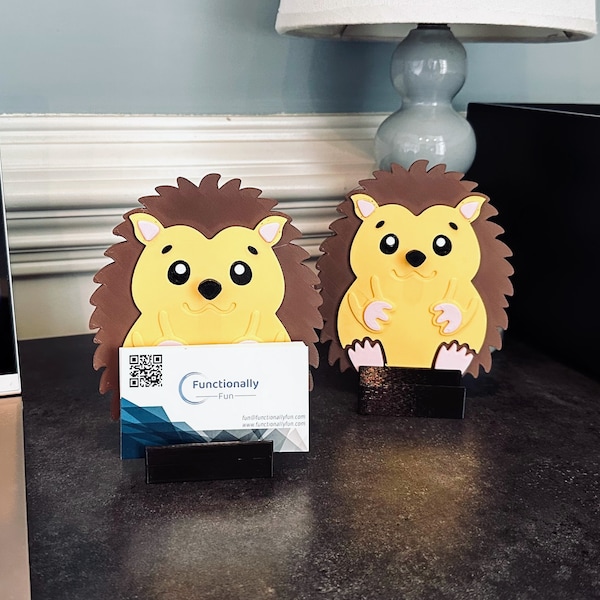 Hedgehog Business Card Holder makes a Unique Desk Organizer