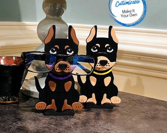 Doberman Eyeglasses Holder, Glasses Stand, Amazing Mother's Day Gift