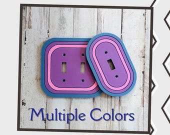 Vibrant MCM Multi-Color Oval Toggle Switch Plate
